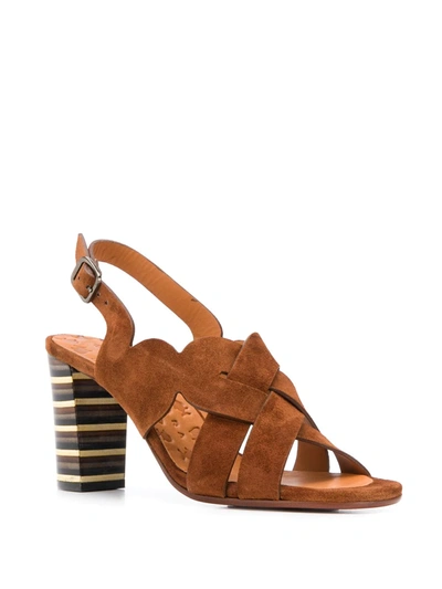 Shop Chie Mihara Balbina 95mm Leather Sandals In Brown