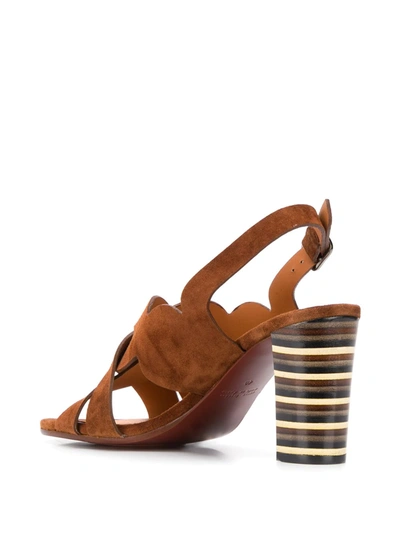 Shop Chie Mihara Balbina 95mm Leather Sandals In Brown