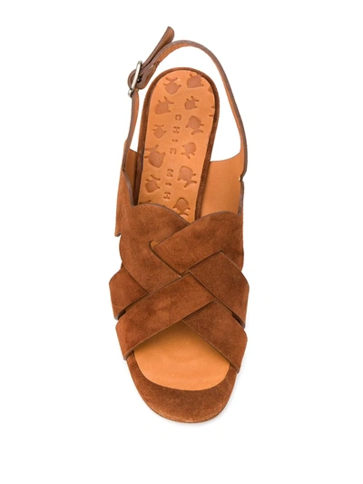 Shop Chie Mihara Balbina 95mm Leather Sandals In Brown