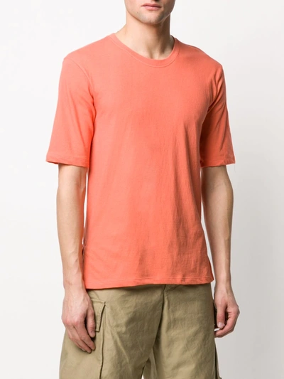 Shop Laneus Crew Neck Jersey T-shirt In Orange