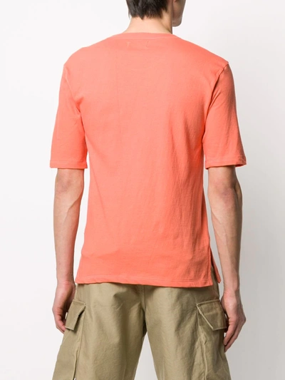 Shop Laneus Crew Neck Jersey T-shirt In Orange