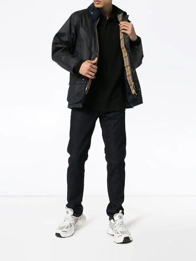 Fred Perry Logo Motif Polo Shirt In Black