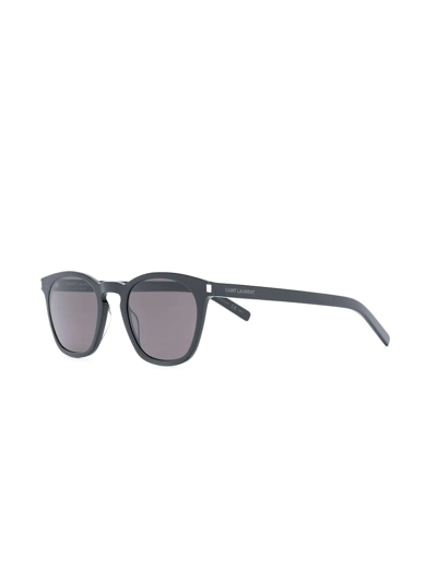 Saint Laurent Square Frame Sunglasses In Black