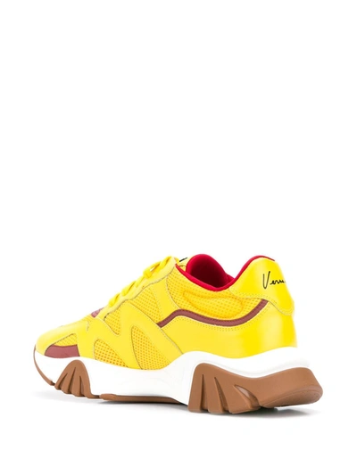 Shop Versace Squalo Sneakers In Yellow