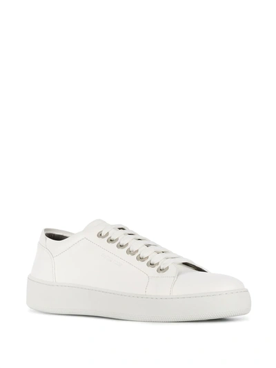 Shop Sergio Rossi Addict Lace-up Plimsolls In White