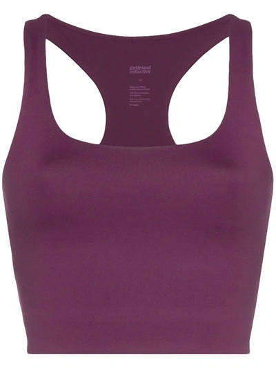 Shop Girlfriend Collective Paloma Firm-support Sports Bra In Purple