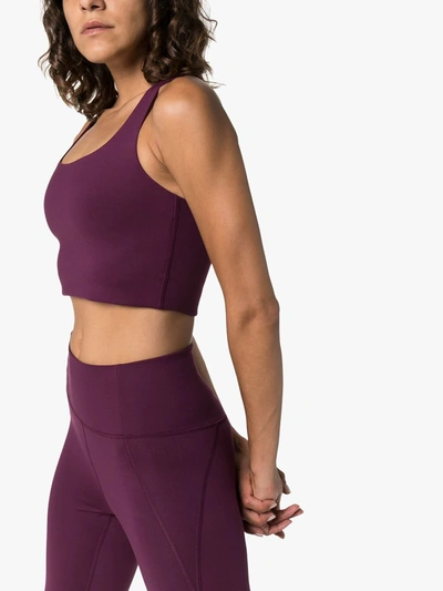 Shop Girlfriend Collective Paloma Firm-support Sports Bra In Purple