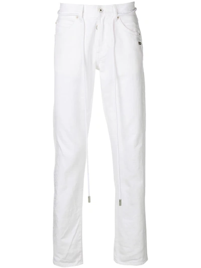Shop Off-white Loose Fitted Jeans In White