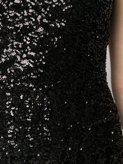 Shop Dolce & Gabbana Sequinned Evening Dress In Black