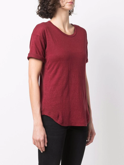 Shop Isabel Marant Étoile Henna Wide-neck T-shirt In Rot