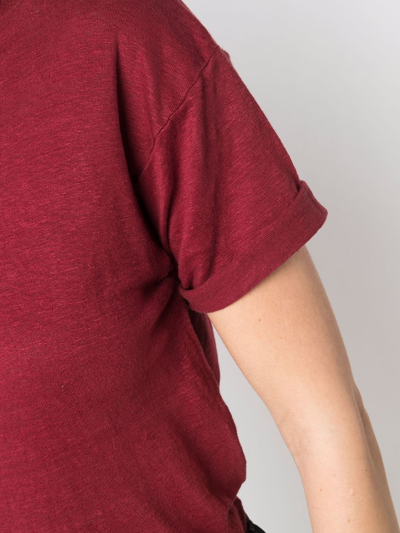 Isabel Marant Étoile Henna Wide-neck T-shirt In Rot