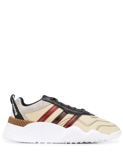Adidas Originals By Alexander Wang Turnout Suede And Rubber-trimmed Ripstop In Neutrals | ModeSens
