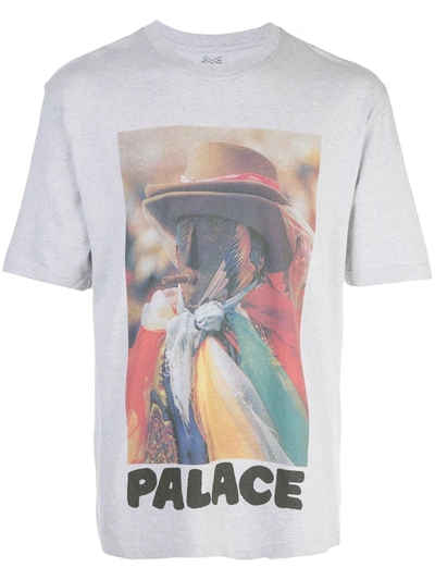 Shop Palace Stoggie Graphic-print T-shirt In Grey