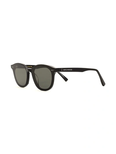 Shop Gentle Monster Lang 01round-frame Sunglasses In Black