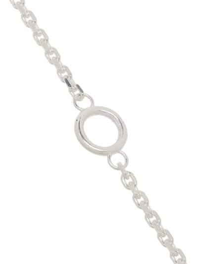 Shop All Blues String Rolo-chain Necklace In Silver