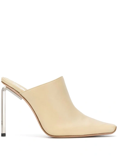 Shop Off-white Allen Square-toe Mules In Neutrals