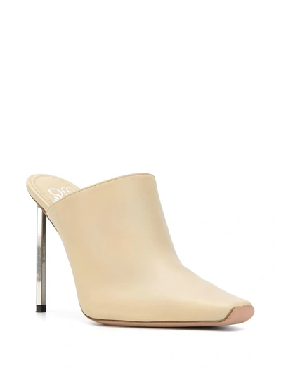 Off-white Cream Leather Allen Mules Nd Off White Donna 38 In Neutrals