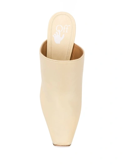 Shop Off-white Allen Square-toe Mules In Neutrals