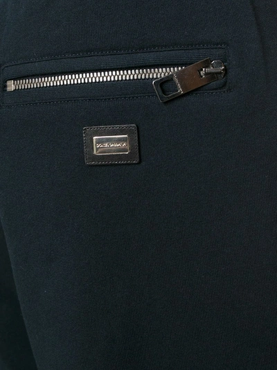 Shop Dolce & Gabbana Zip Pocket Track Pants In Blue