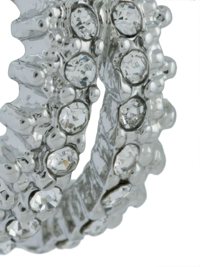 Shop Marchesa Notte Crystal-embellished Split Hoop Earrings In Gold