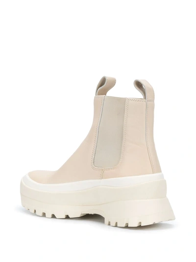 Shop Jil Sander Chunky Chelsea Boots In White