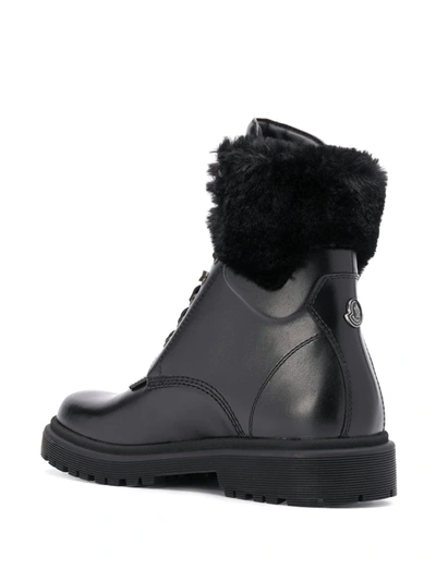 Shop Moncler Patty Combat Boots In Black
