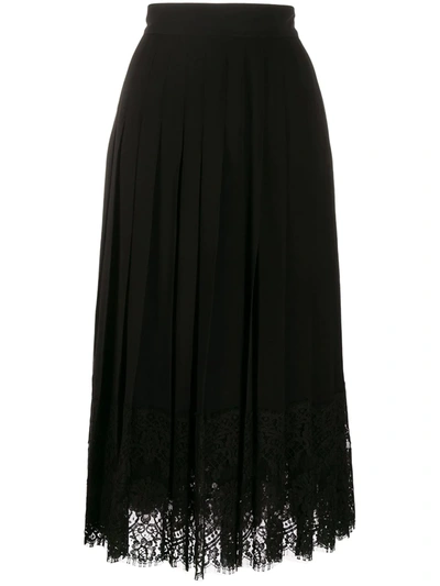 Dolce & Gabbana Dolce&gabbana Women Lace Midi Skirt In Black