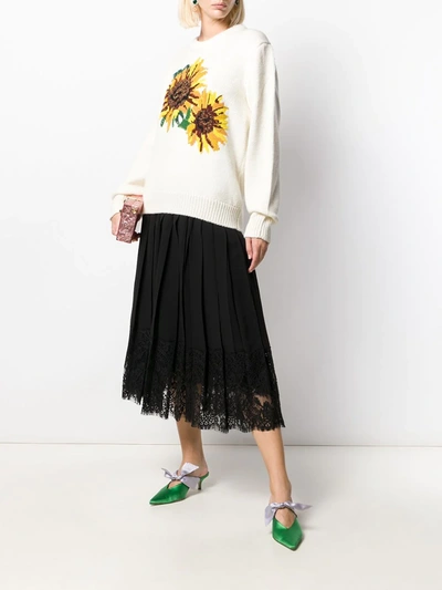 Dolce & Gabbana Dolce&gabbana Women Lace Midi Skirt In Black