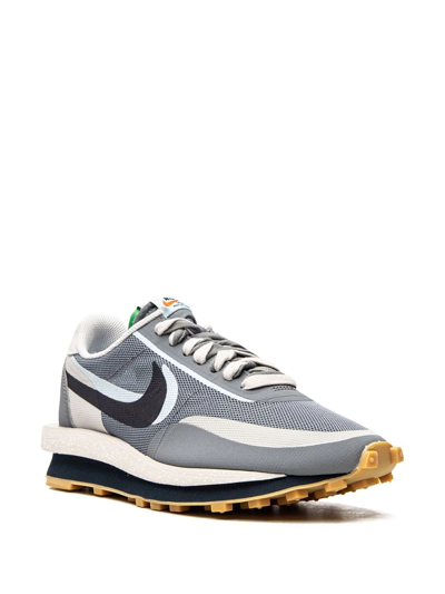 Shop Nike X Clot X Sacai Ldwaffle "cool Grey" Sneakers In Grau