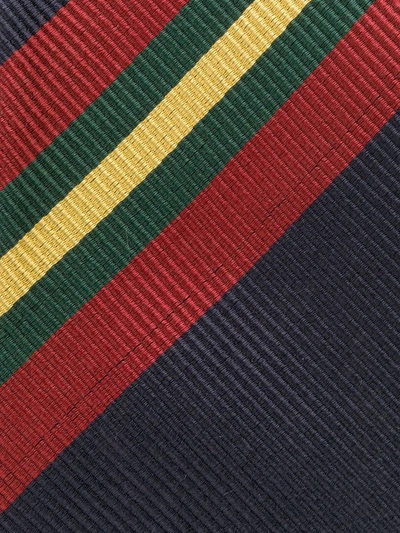 Shop Dsquared2 Striped Colour-block Tie In Blue