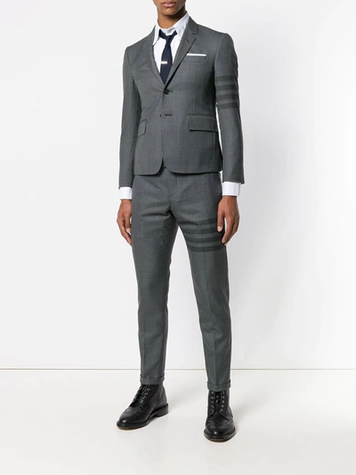 Shop Thom Browne 4-bar High-armhole Sport Coat In Grey