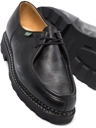 Paraboot Michael Smooth Leather Derbies Shoes In Black