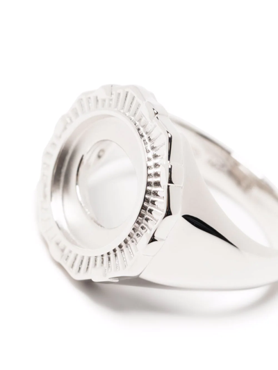 Maria Black Pop Sterling Silver Moss Ring In Grau