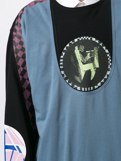 Shop Kiko Kostadinov Panelled Long-sleeved T-shirt In Multicolour