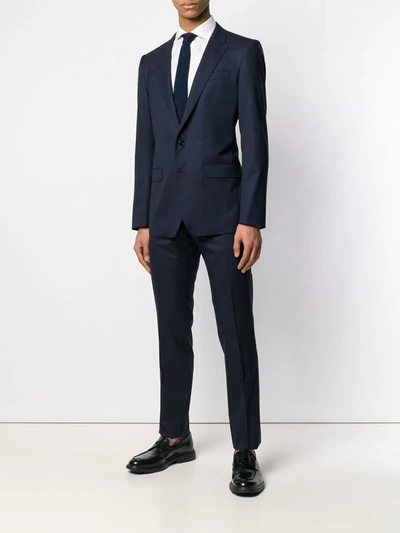 Shop Dolce & Gabbana Two Piece Formal Suit In Blue