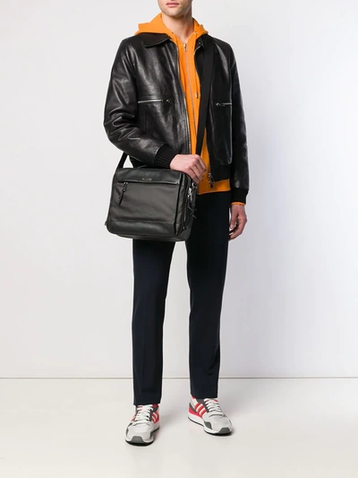 Shop Bally Vet Shoulder Bag In Black