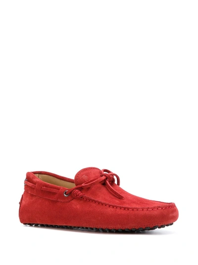 Shop Tod's Gommino Driving Shoes In Red