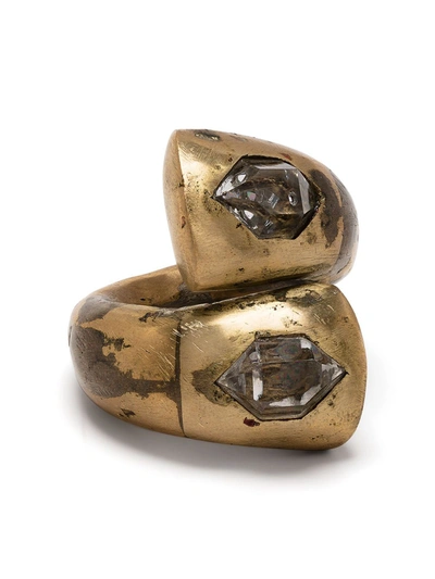 Shop Parts Of Four Big Twisted Druid Ring In Gold