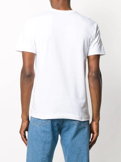 Comme Des Garçons Play Logo Embroidery Cotton T-shirt In White