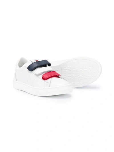 Shop Moncler Touch-strap Low-top Sneakers In White