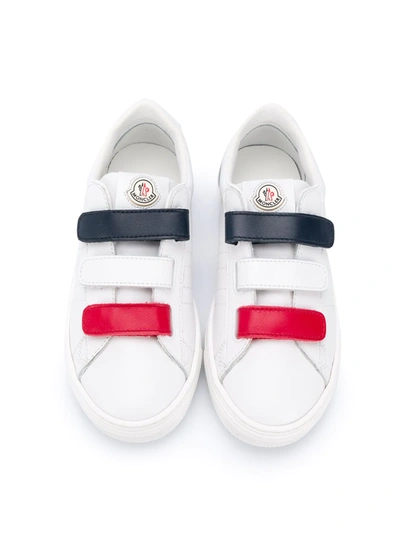 Shop Moncler Touch-strap Low-top Sneakers In White