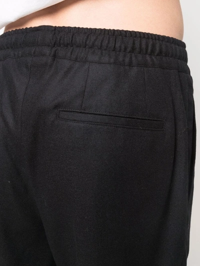 Shop Kiton Straight-leg Wool Sweatpants In Black