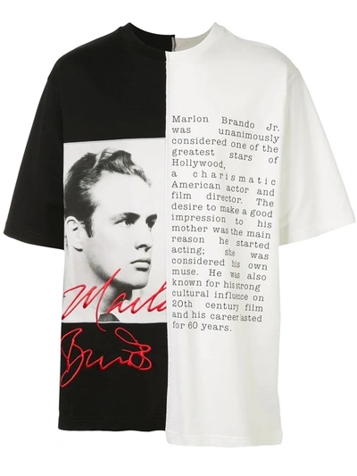 Shop Dolce & Gabbana Marlon Brando Two-tone T-shirt In White