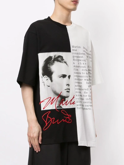 Shop Dolce & Gabbana Marlon Brando Two-tone T-shirt In White