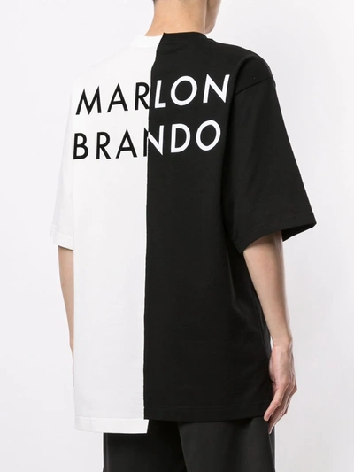 Shop Dolce & Gabbana Marlon Brando Two-tone T-shirt In White