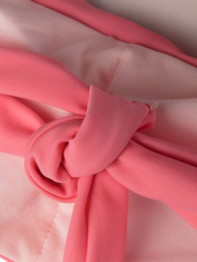 Manokhi Halterneck Bandeau Bikini Set In Rosa
