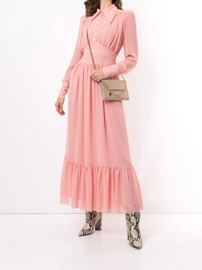 Shop Karen Walker Botanist's Tiered Maxi Dress In Pink