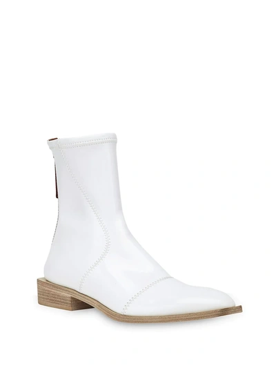 Shop Fendi Fframe Ankle Boots In White
