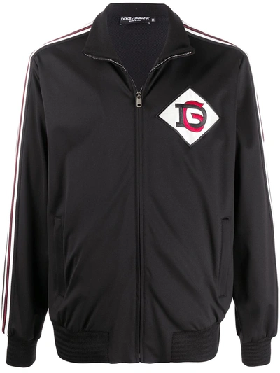 Shop Dolce & Gabbana Chest Logo Track Jacket In Black