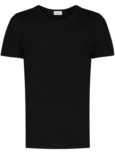 Shop Schiesser Crew-neck Pajama T-shirt In 黑色